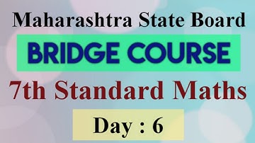 day 6 | bridge course 7th standard mathematics | for English medium and semi English students