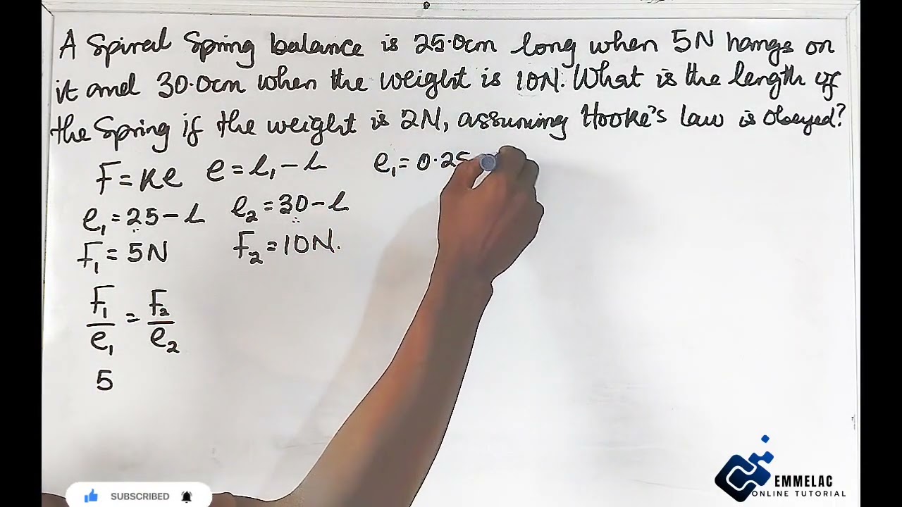 How To Solve for the Length of Spring | Hooke's Laws | Physics