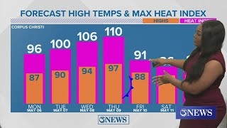 Heat cranks up in the Coastal Bend