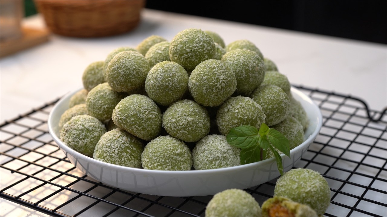 Kreasi Baru Kue Lebaran Klepon Cookies Isi Nanas 😍