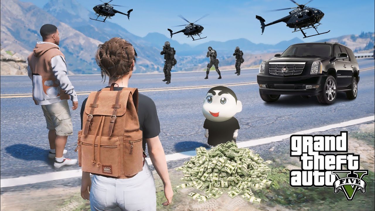 Shinchan’s Insane Bank Robbery in GTA 5! (Police Chase 🚔🔥) - YouTube