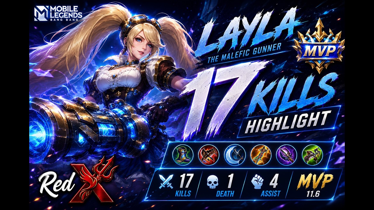 Layla Savage Gameplay 😱 Mobile Legends Bang Bang | RedX - YouTube