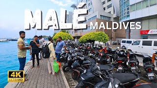 MALE MALDIVES | 🚶🏼WALKING TOUR |  [4k] Binaural Audio🎧