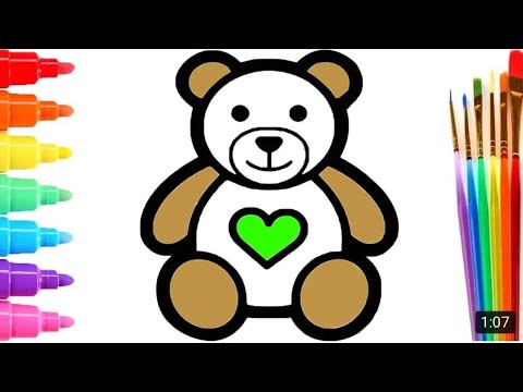 How to draw a teddy bear / Как нарисовать мишку Супер легко за 10 секунд / Ayiq rasmini chizish