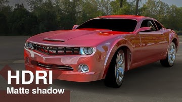 3Ds Max Car HDRI Matte shadow and Vray light Real Tutorial
