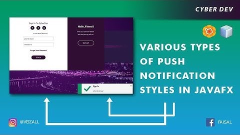 JavaFx How To Create Animation Push Notification Styles