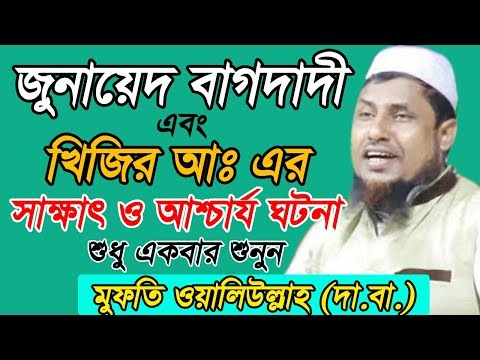 জুনায়েদ বাগদাদী এবং খিজির আঃ এর সাক্ষাৎ ও আশ্চার্য ঘটনা ।। Bangla Waz 20...