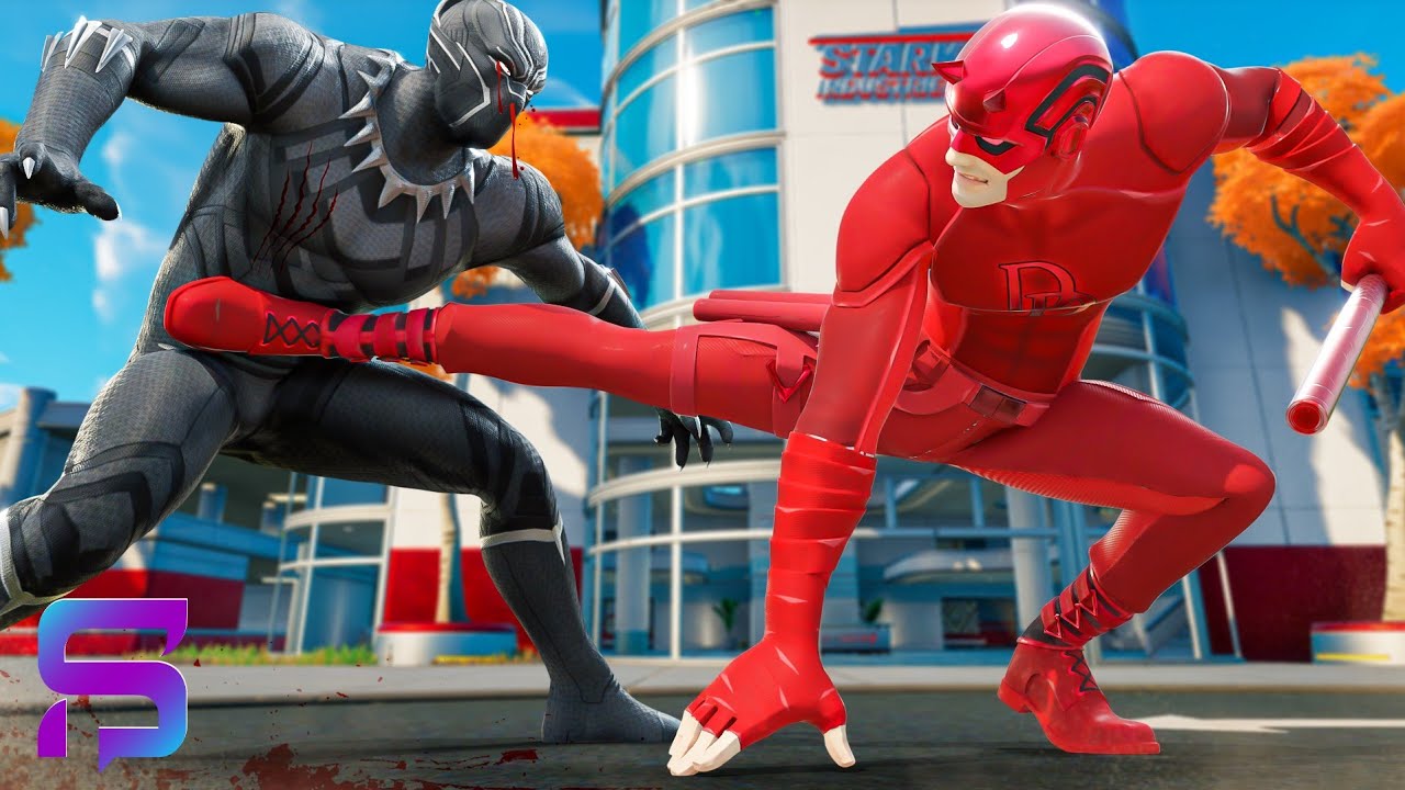 BLACK PANTHER VS DAREDEVIL - Superheroes FIGHT.... ( Fortnite Short)