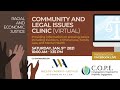 ProSe Legal discussion on the Community and Legal Issues Clinic