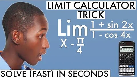 LIMITS CALCULATOR TECHNIQUE/TRICK 2: Casio fx-991 ex classwiz (Solve Fast)