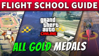 GTA Online Flight School Guide | ALL GOLD MEDALS FLIGHT SCHOOL (100% Achievement)