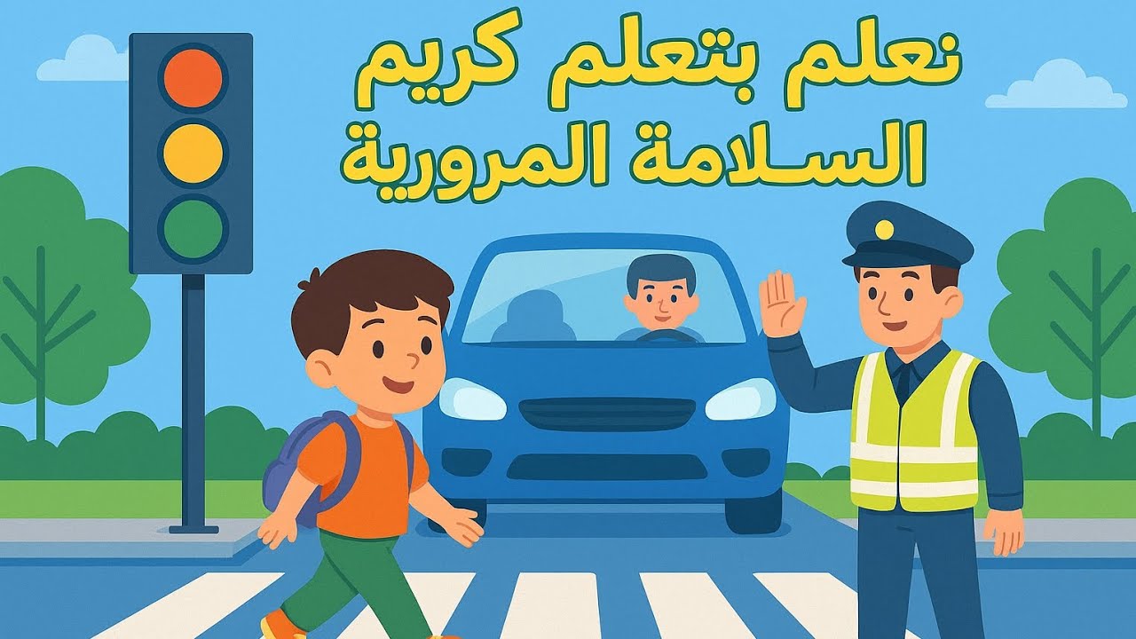 🚦 كريم يتعلم السلامة المرورية! | قصة تعليمية للأطفال عن عبور الطريق بأمان