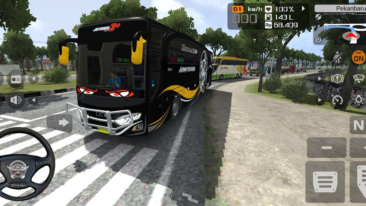 Bus ARM Trans Full Basuri‼️Keluar Terminal Pekanbaru - Bandar Lampung | Bus Sampai Masuk Selokan