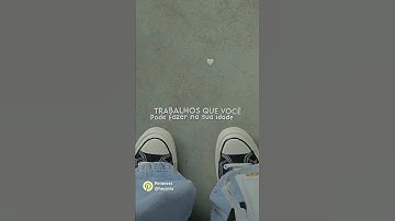 trabalhos que você pode fazer na sua idade ✌️🥰