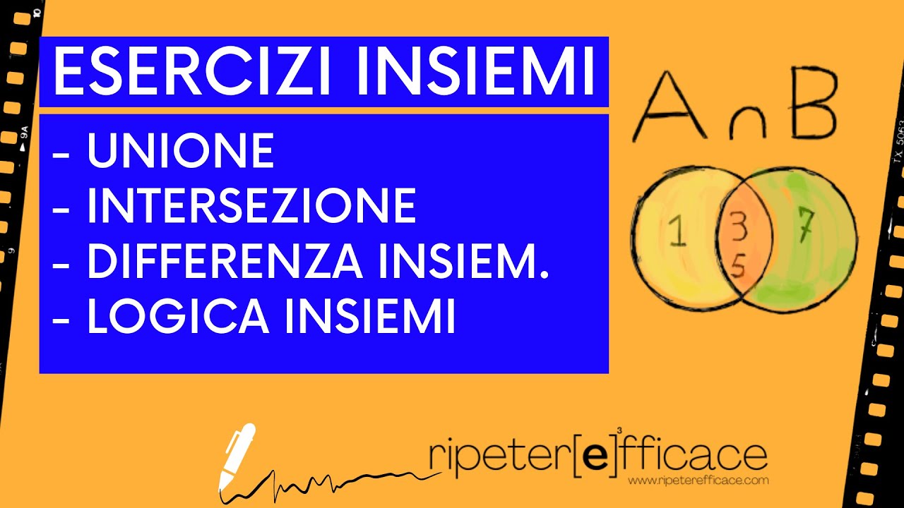 Esercizi Sugli Insiemi Prima Liceo Scientifico Con Soluzioni Insiemi e logica prima superiore | Passo Passo esercizi su unione