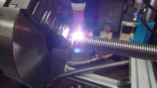 Proarc welding lathe function test for precision components