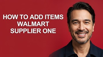 How to Add Items Walmart Supplier One - KevinHowTo