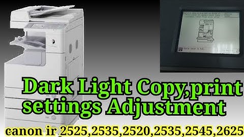 Canon ir 2525,2535,2520,2535,2545 light copy/light print solution | settings change track is sinhala