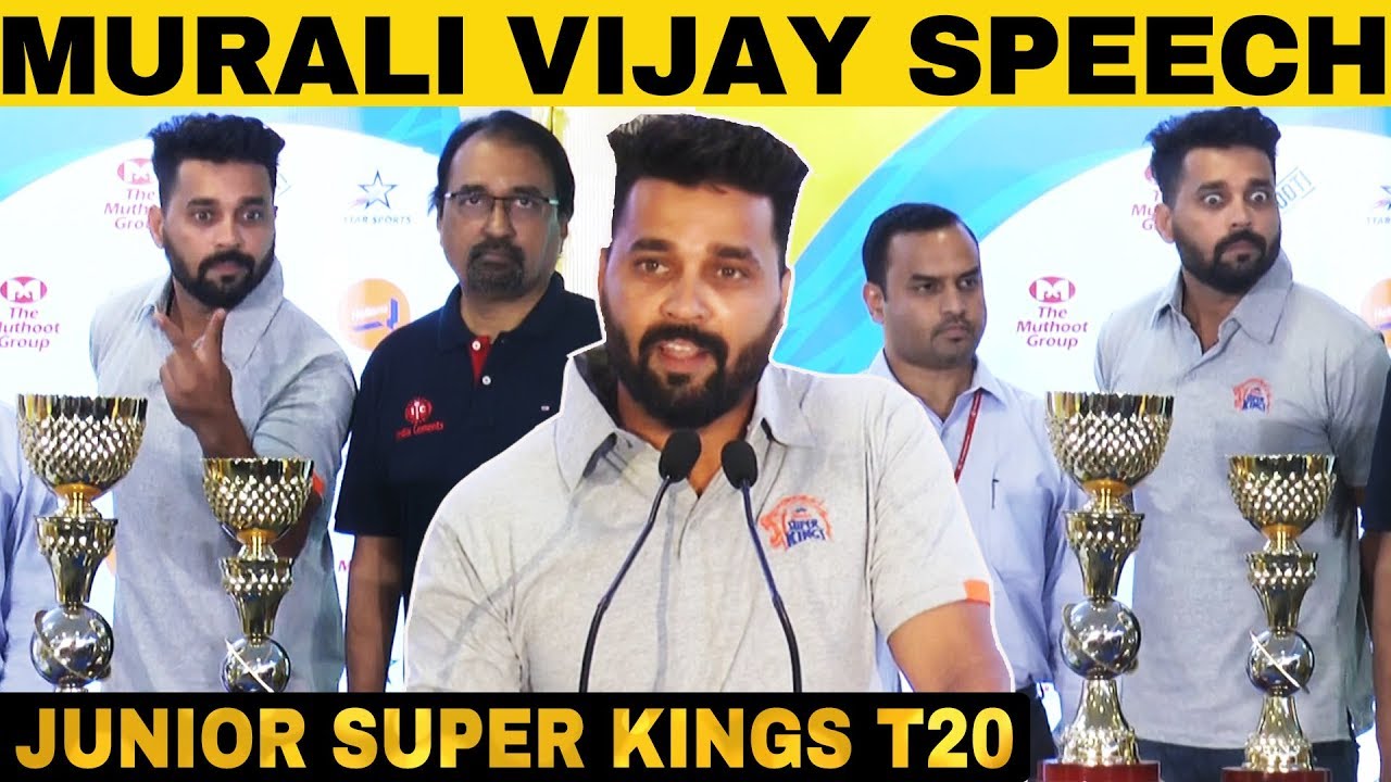 Murali Vijay Speech | Junior Super Kings Inter-School T20 Championships launch