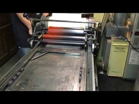 Printing the SVG Shape Morph on the Vandercook with a Rainbow Roll