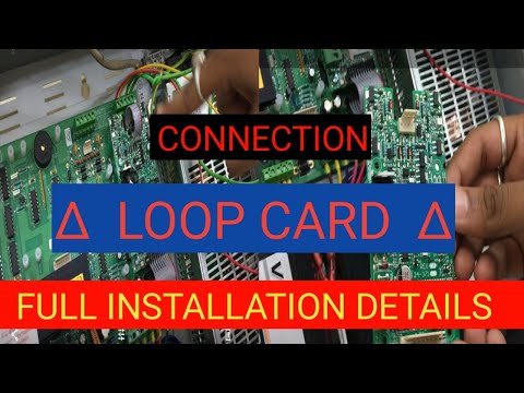 Addressable fire alarm panel connection. Loop card installation and full connection in hindi.