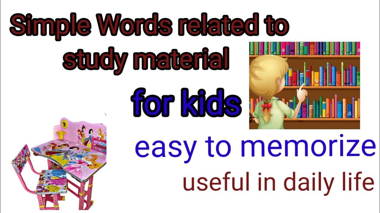 names of study material for kids easy to memorize YouTube