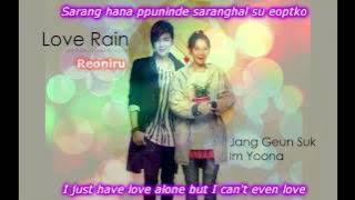 Love Rain Ost SNSD Tiffany - Because It's You Lyrics (English/Korean Romanization)