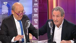 Jean-Yves Le Drian face à Jean-Jacques Bourdin en direct