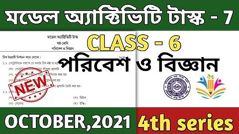 Model Activity Task class 6 science part 7 || class 6 poribes model activity task part 7 || october