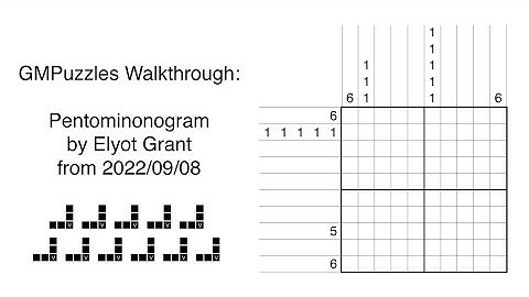 GMPuzzles - 2022/09/08 - Pentominonogram by Elyot Grant
