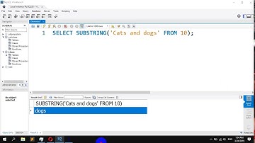 How to use SUBSTRING with FROM Clause in MySQL