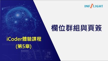 iCoder體驗課程：第05章-欄位群組與頁簽