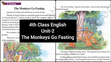 4th class English "The Monkeys Go Fasting" Lesson Reading| Ts Board English Online Classes