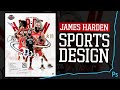 James Harden Sports Poster Design | Photoshop Speedart