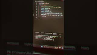 #Calculate the Simple Interest # c code ♤