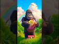 gorilla play with balloons 🎈🦍 #cartoon #shorts #video #youtubeshorts #balloon #gorilla #ytshorts
