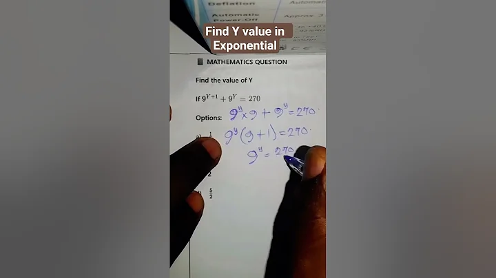 Find Y value in Exponential Expression #maths #basicproblems #mathproblem