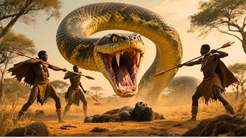 The Ancient African Hunters Save King Kong From A Giant Python
