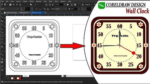 #CorelDRAWTutorials | #Wall-Clock Deign | #AngleOfRotation