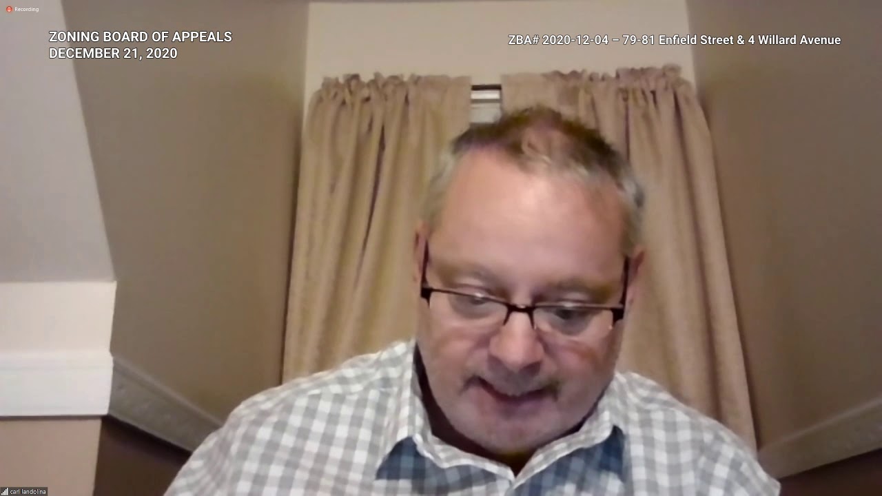 Enfield, CT Zoning Board of Appeals December 21, 2020 YouTube