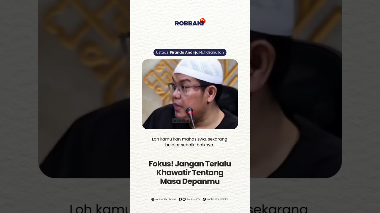 Fokus! Jangan Terlalu Khawatir Tentang Masa Depanmu