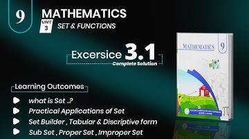 Class 9 Math Exercise 3.1 | New Book 2025 | Sets and Functions