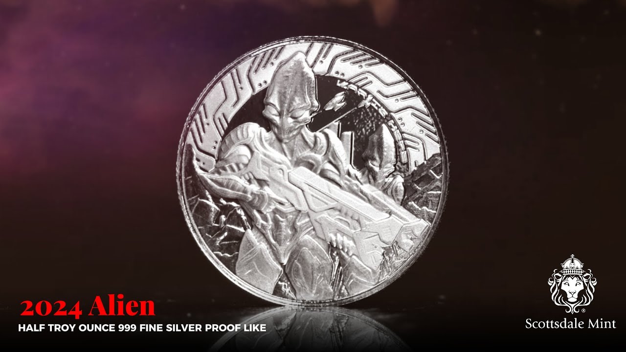 2024 Samoa Alien Battle 1/2 oz Silver Coin .999 Fine