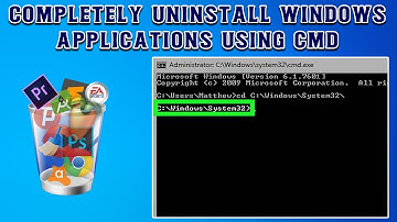 How to Completely Uninstall Windows Applications Using CMD