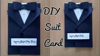 DIY /Suit Jacket/Tuxedo Birthday Card/How to make Greetings for Birthday/Father's day/Valentine day