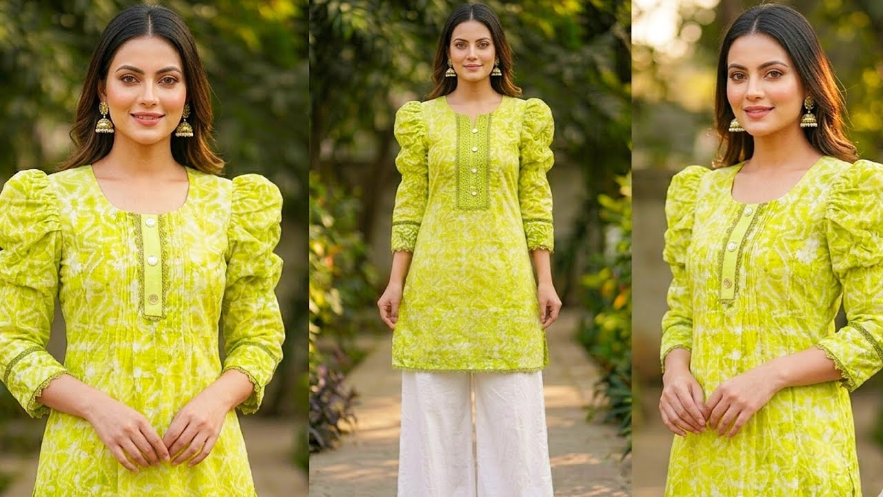 ঈদ স্পেশাল নতুন ডিজাই শর্ট কুর্তি কাটিং ও  সেলাই।  New Designer Short Kurti Cutting  Stitching 2026.