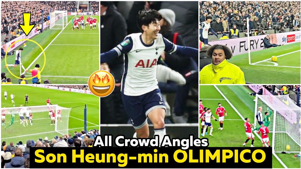 🔥All Crowd Angles of Son OLÍMPICO Goal to seal a spot for Spurs in the Carabao semifinals vs Man Utd