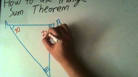 How to use Triangle Sum Theorem (find the variable)
