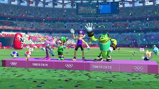 Mario & Sonic At The Tokyo 2020 Olympic Games - 4X100M Relay Team Luigigreen & Purple