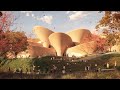 ザハ・ハディド・アーキテクツによる、ウズベキスタンの「アリシェル・ナヴォイ国際科学研究センター」。伝統的な建築から様々な着想を得て、換気機能を持つ“アーチ型のファサード”や“中庭” を備えた建築を考案